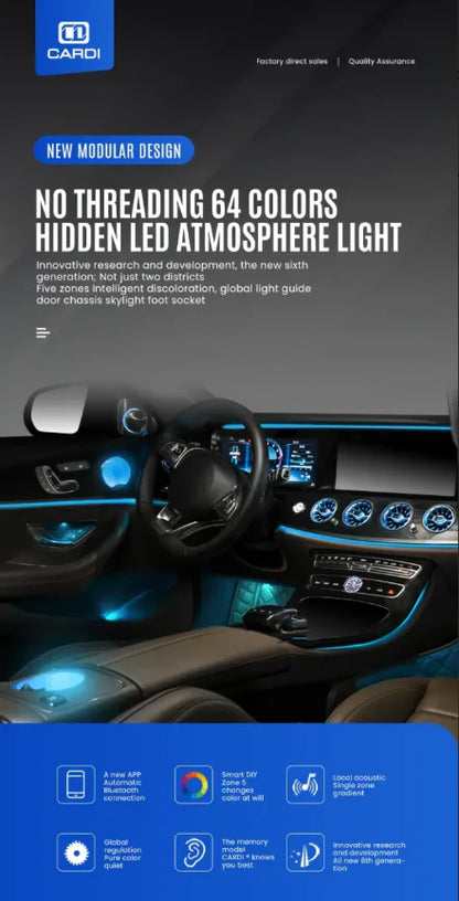 Cardi K3 Ultra Ambient Lights for Car Interior – 10 Pieces