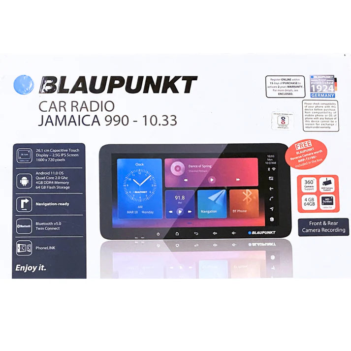 Blaupunkt Jamaica 990 – 10.33″ Android Multimedia Car Audio System | 4GB RAM + 64GB Storage