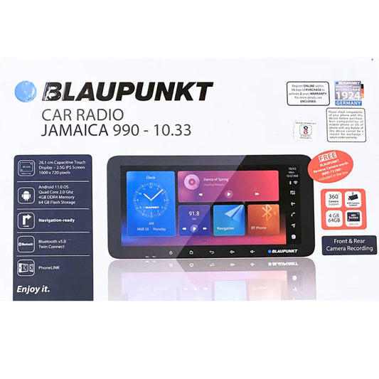 Blaupunkt Jamaica 990 – 10.33″ Android Multimedia Car Audio System | 4GB RAM + 64GB Storage