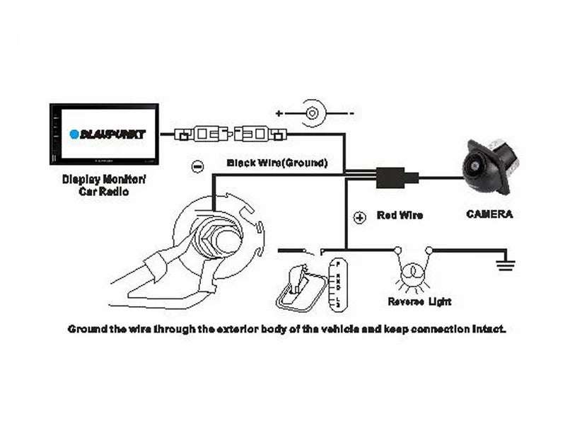 Blaupunkt BC DH 4.3 SD/AHD Universal OE Fitment Type Front/Rear Number Plate Camera w/ Dynamic Guidelines